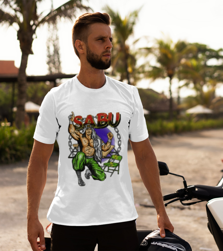 Beyondhumanmerch The Great Sabu Wrestling Character Chains And Table T-Shirt