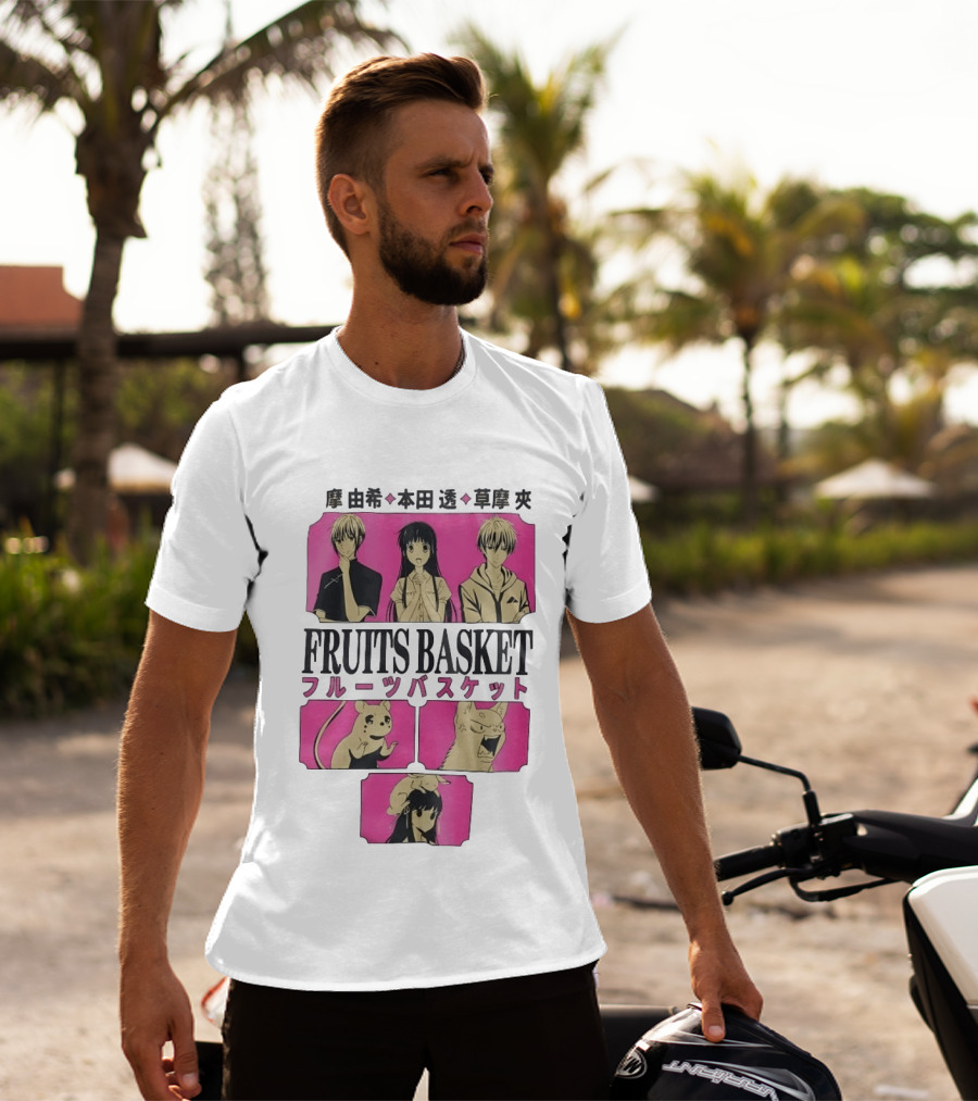 Fruits Basket Tohru Honda Yuki Sohma Kyo Sohma Characters Manga Art Japanese T-Shirt