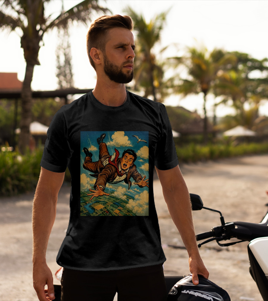 Musicians Of Threads Comic Superhero Falling Sky Adventure T-Shirt