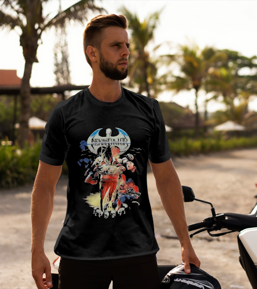 Dekapitator The Storm Before The Calm Skull And Axe Battle Scene T-Shirt