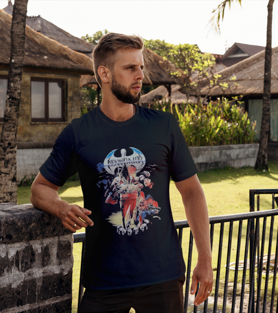 Dekapitator The Storm Before The Calm Skull And Axe Battle Scene T-Shirt