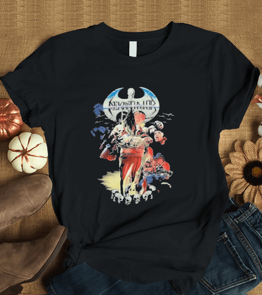 Dekapitator The Storm Before The Calm Skull And Axe Battle Scene T-Shirt