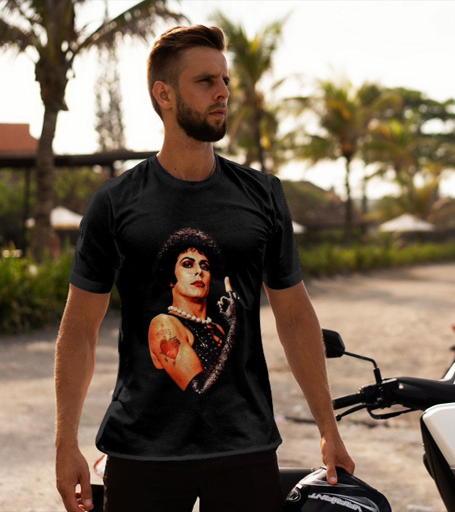 Dr Frank N Furter Rocky Horror Picture Show Boss Heart Tattoo T-Shirt