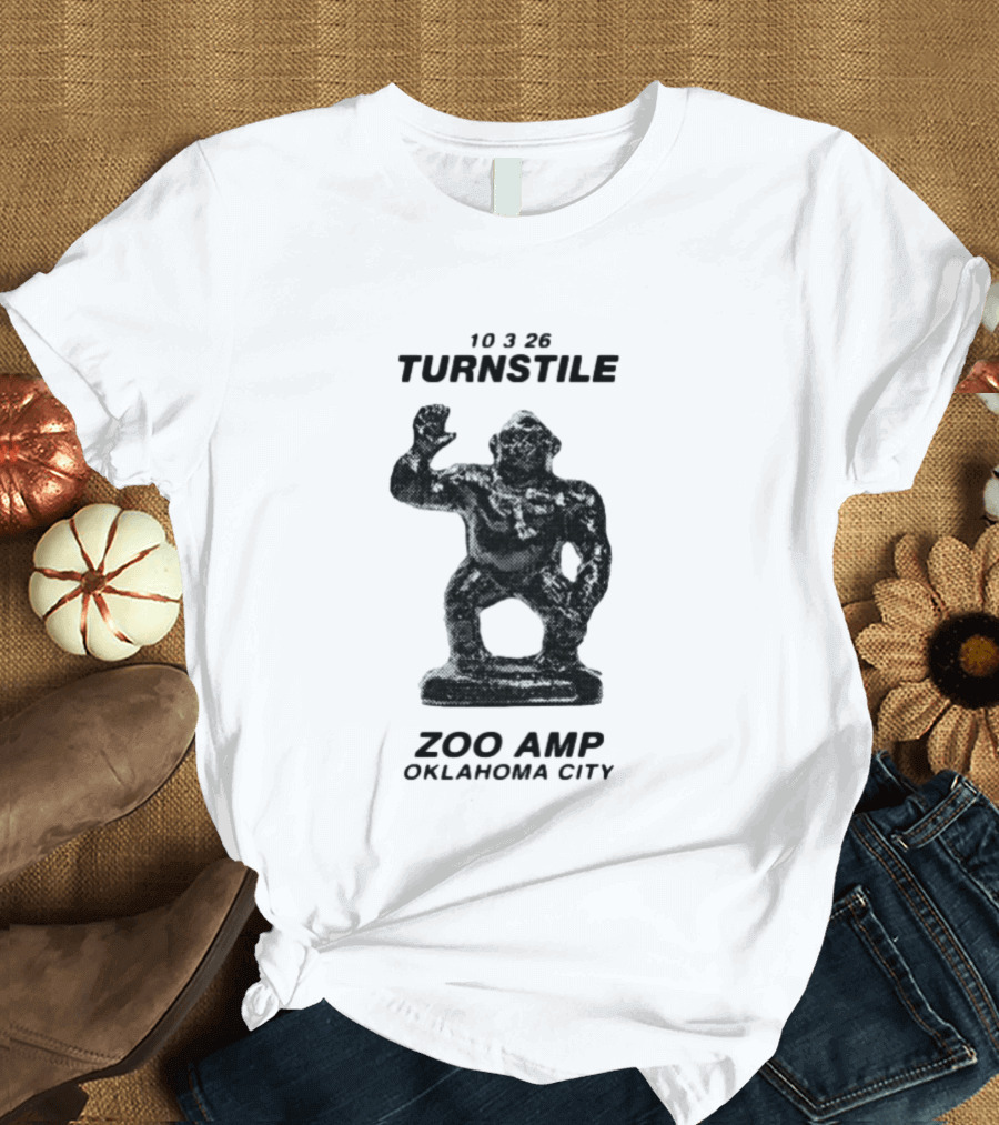 10326 Turnstile Zoo Amp Oklahoma City Gorilla Statue T-Shirt