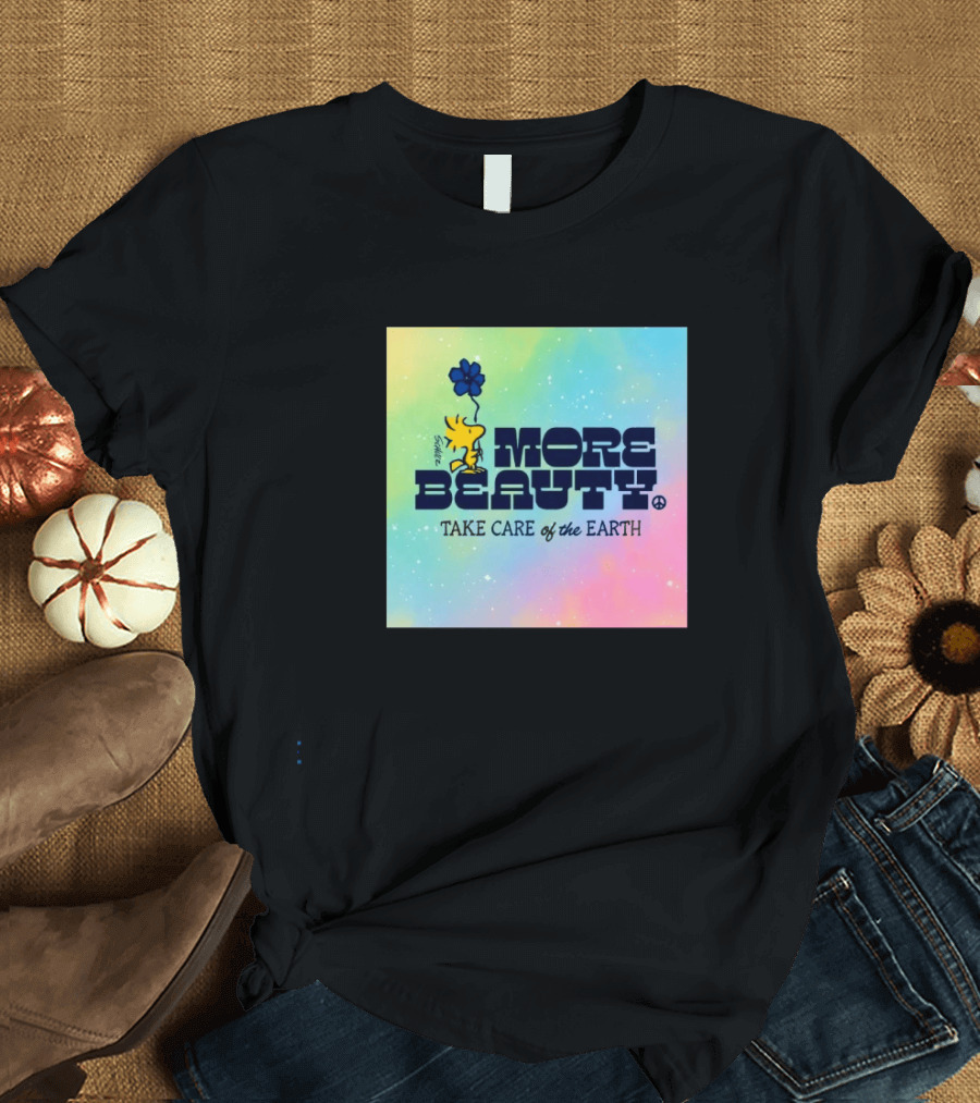 Woodstock More Beauty Care The Earth Peace Sign Balloon Tie Dye T-Shirt