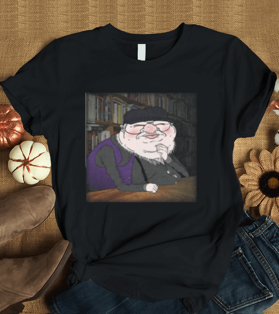 Meatcanyon Store Procrastination Black Cartoon Character Illustration Library T-Shirt