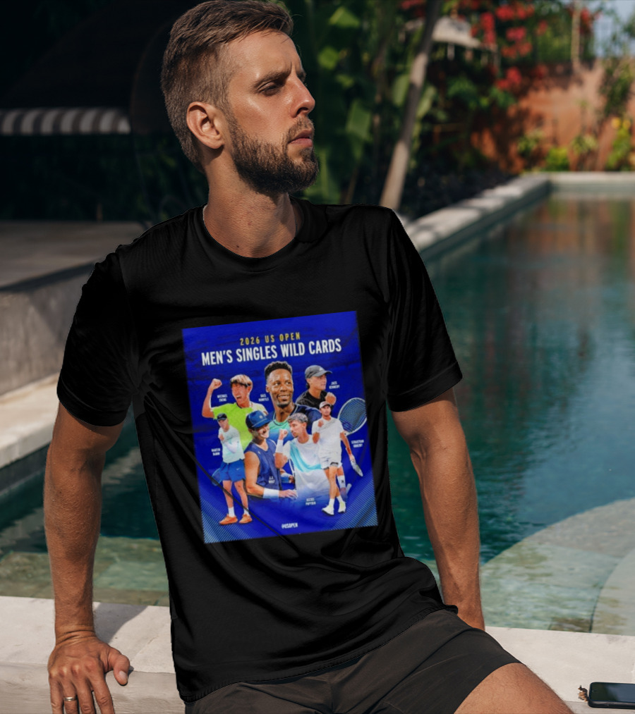 2026 US Open Men's Singles Wild Cards Michael Zheng Gael Monfils Jack Sock Martin Damm Alex Michelsen Ben Shelton Alexei Popyrin Dominic Stricker T-Shirt