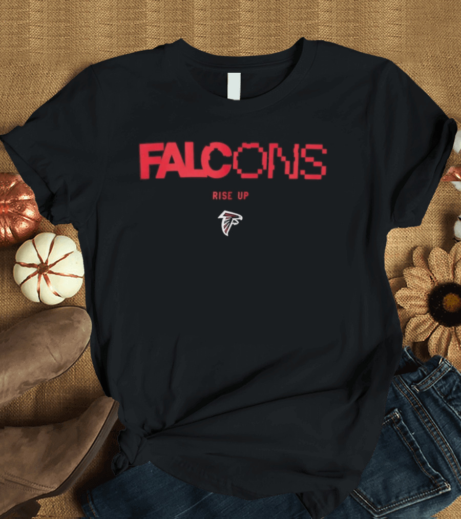 Atlanta Falcons Rise Up Football Team Logo Fan T-Shirt