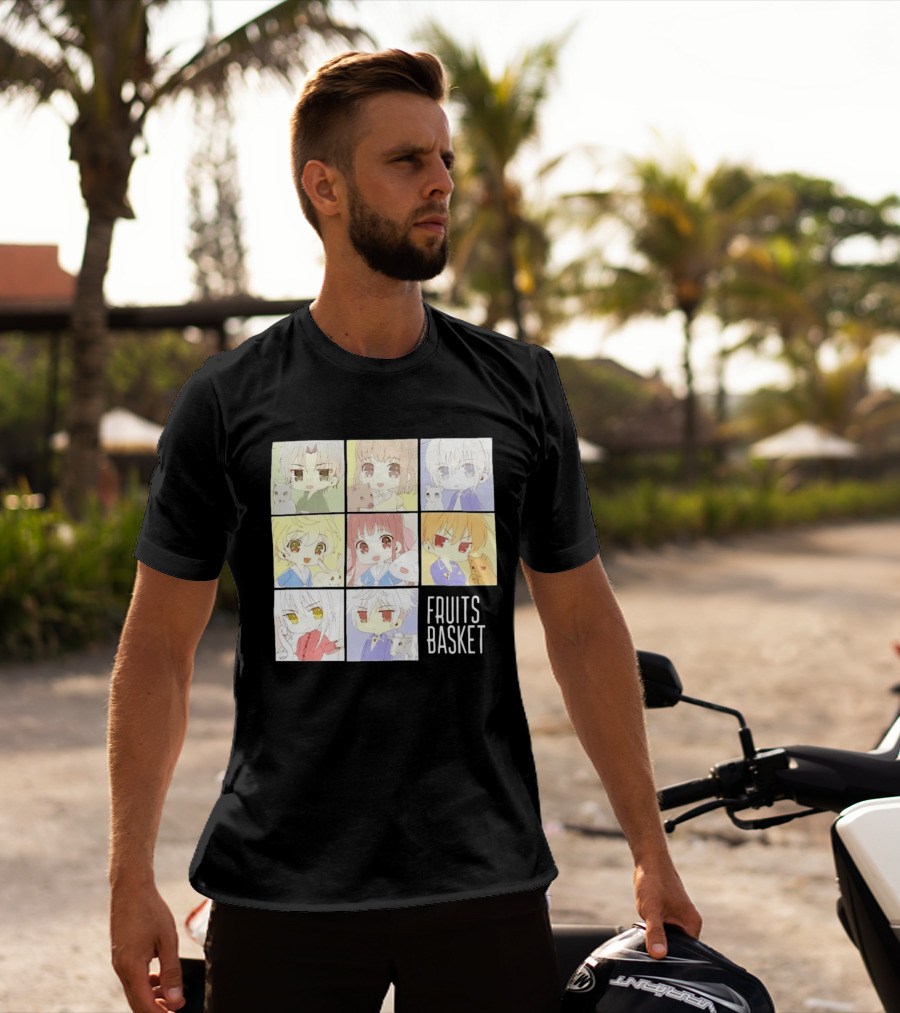 Fruits Basket Chibi Characters Grid With Cute Kawaii Anime T-Shirt