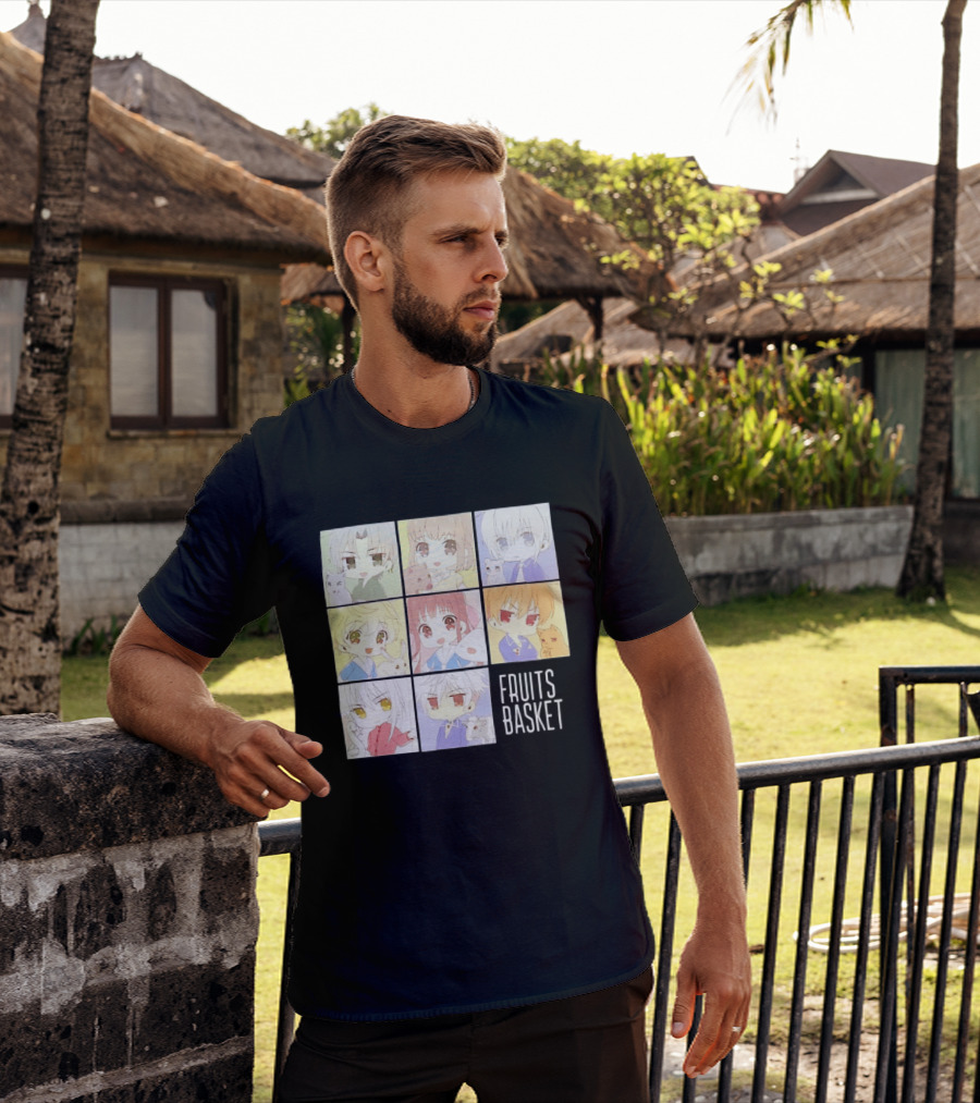 Fruits Basket Chibi Characters Grid With Cute Kawaii Anime T-Shirt