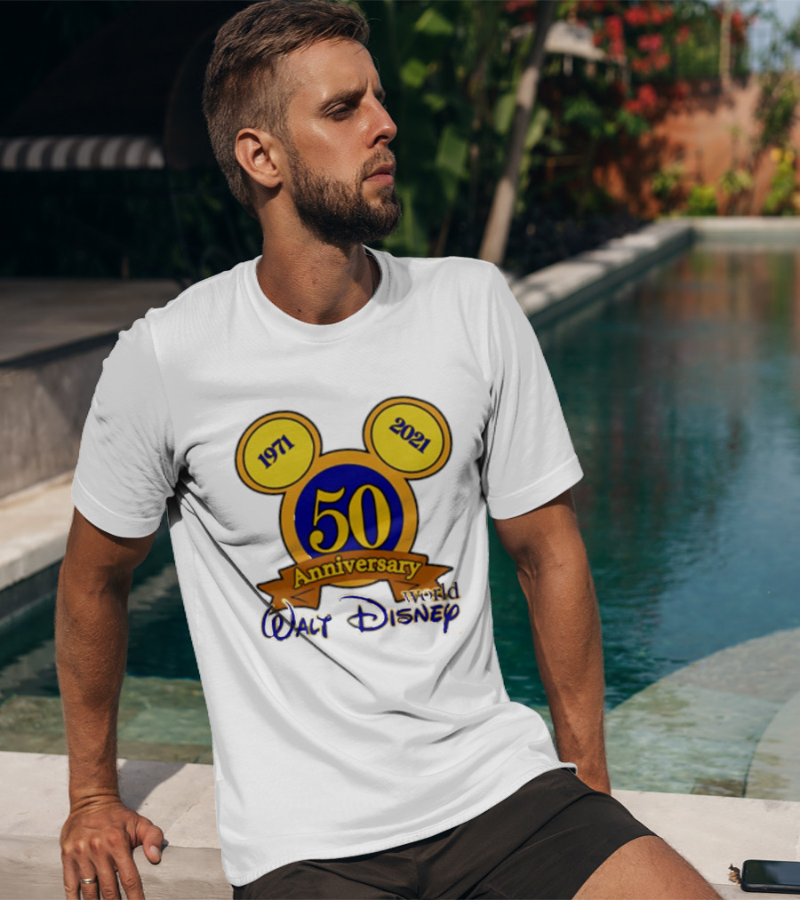1971 2021 50th Anniversary Walt Disney World Mickey Ears Celebration T-Shirt