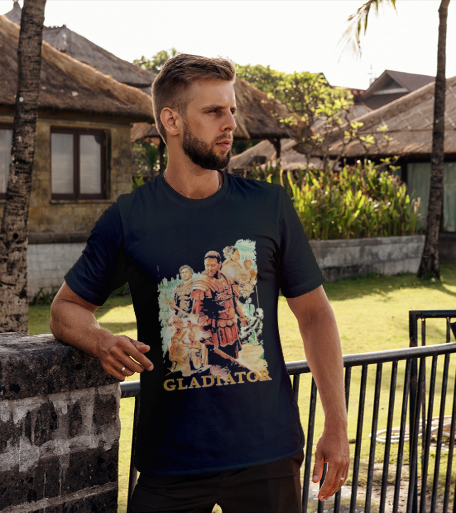 Gladiator Maximus Collage Russell Crowe Roman Warrior Epic T-Shirt