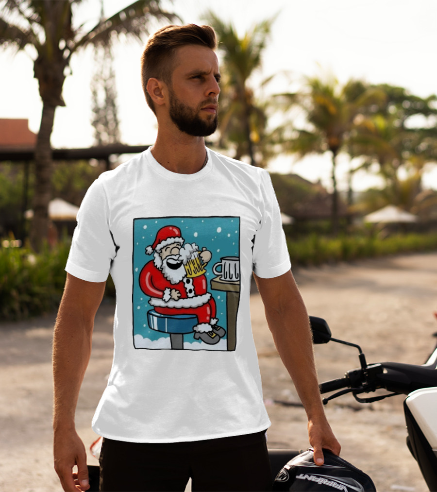 Santa Claus It's The Most Wonderful Time For A Beer Christmas T-Shirt