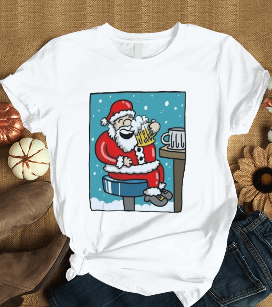 Santa Claus It's The Most Wonderful Time For A Beer Christmas T-Shirt
