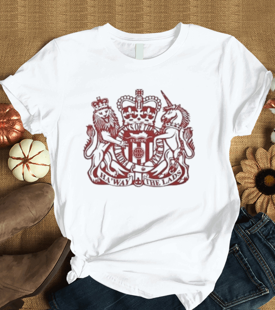 Sunderland AFC Ha'way The Lads From Banks Of The River Wear Europe British Royal Coat Of Arms T-Shirt