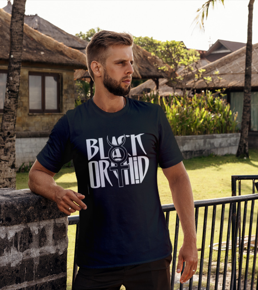 Black Orchid Occult Gothic Mystical T-Shirt