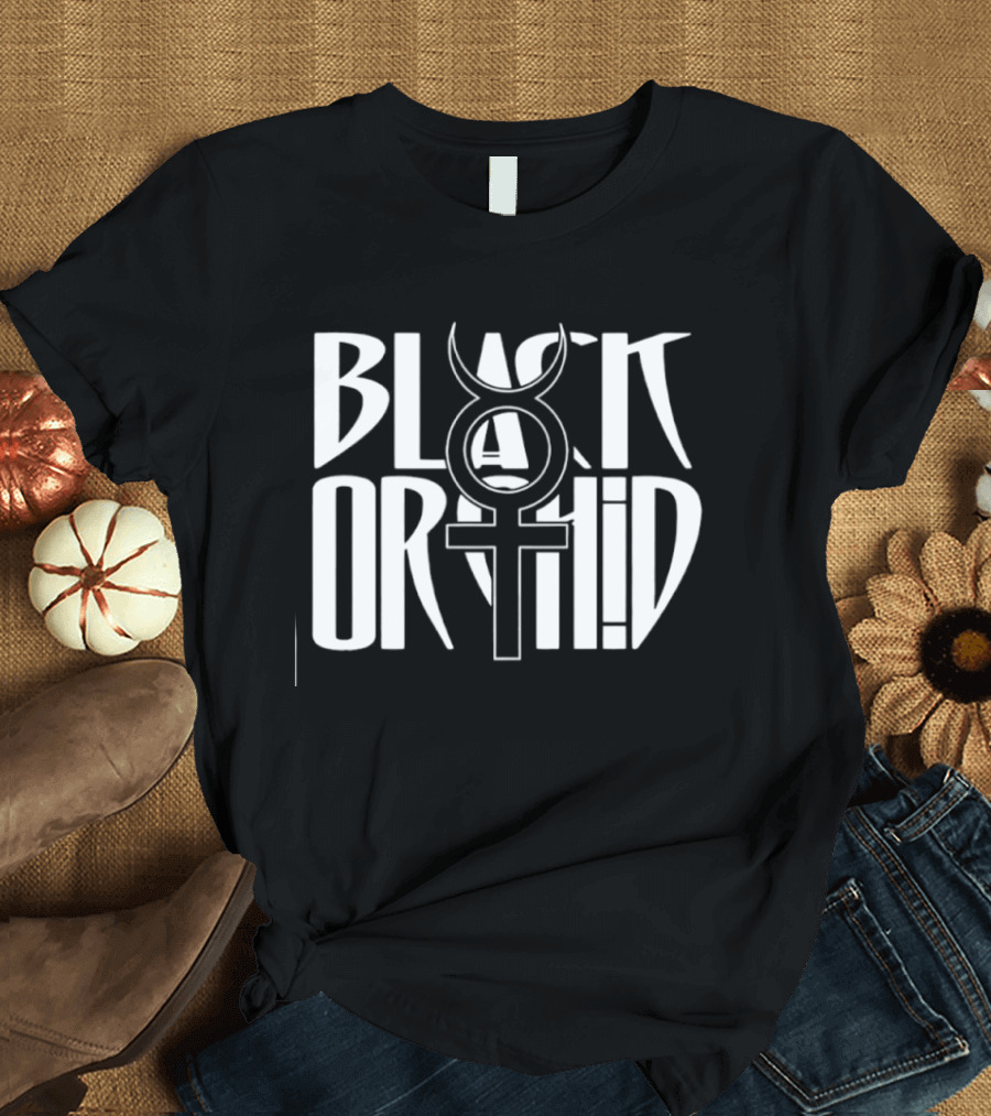Black Orchid Occult Gothic Mystical T-Shirt