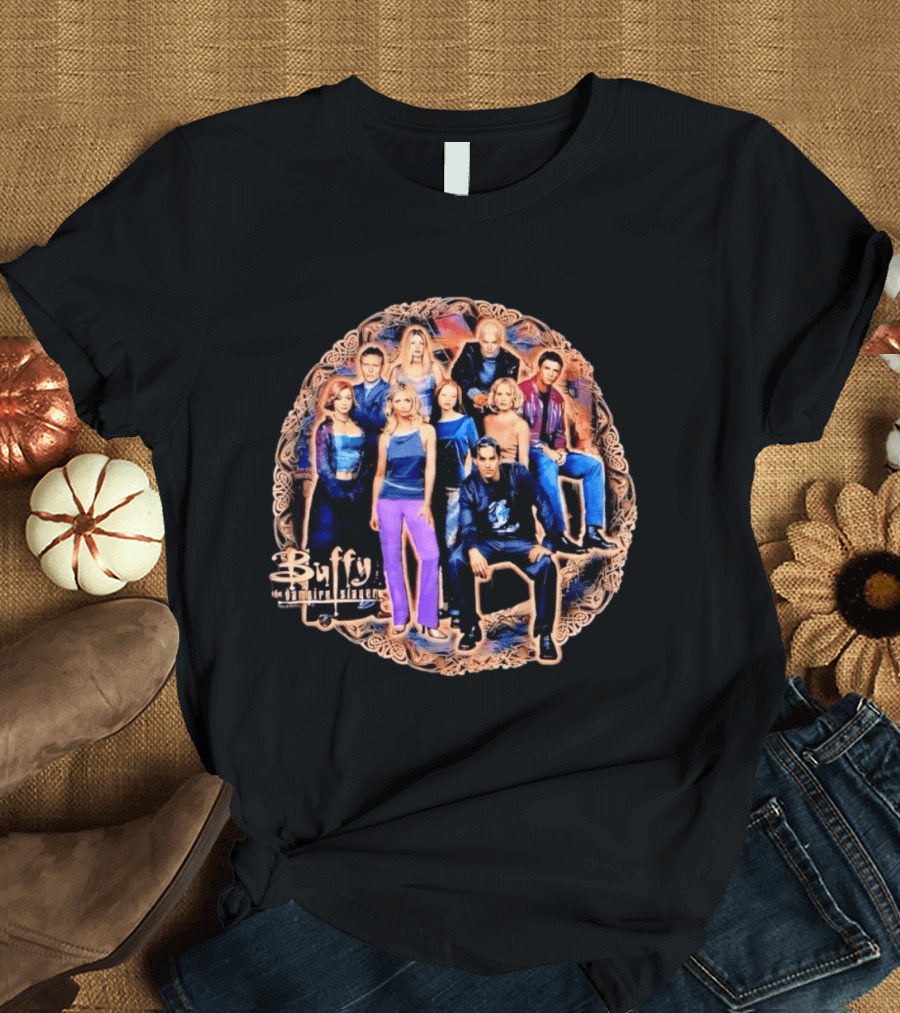 Buffy The Vampire Slayer Cast Angel Ensemble T-Shirt