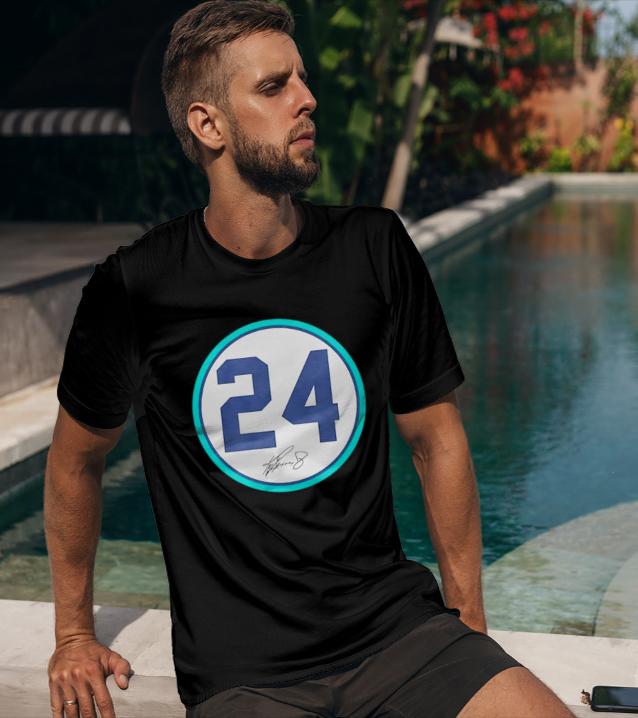 Ken Griffey Jr Number 24 Seattle Mariners Team Jersey Number T-Shirt