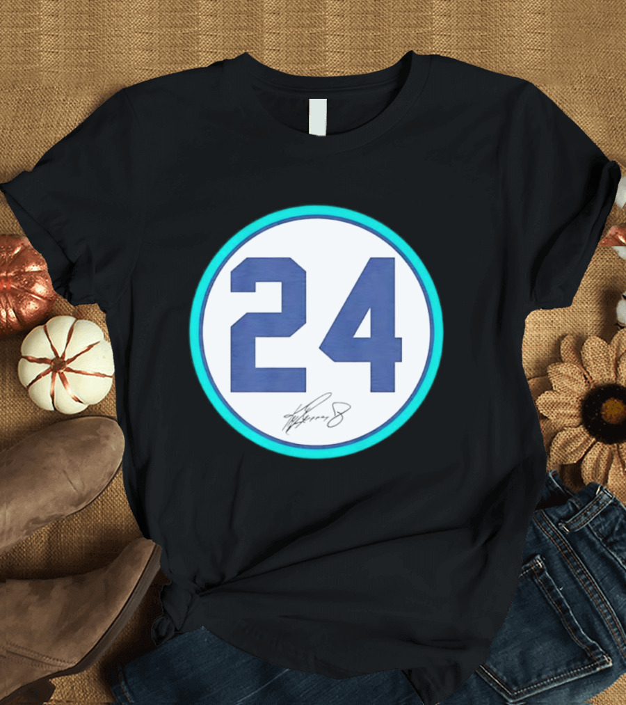 Ken Griffey Jr Number 24 Seattle Mariners Team Jersey Number T-Shirt