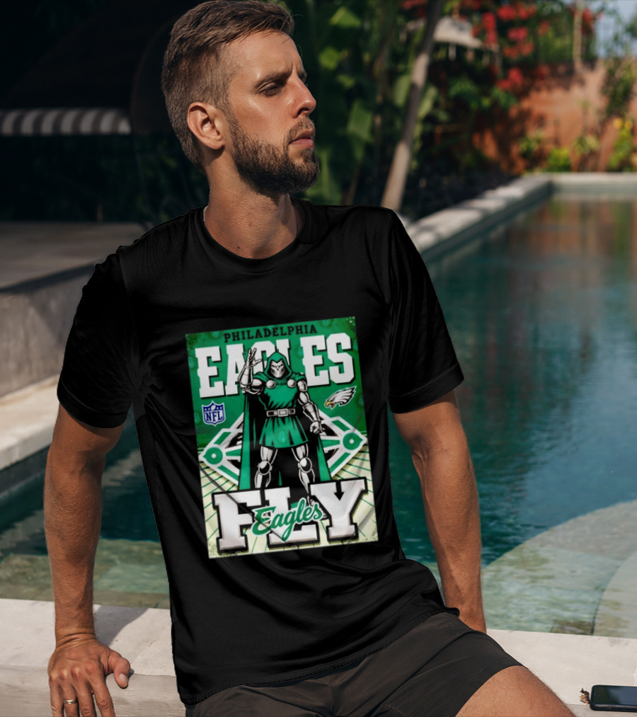 Philadelphia Eagles Doctor Doom NFL Fly Eagles T-Shirt