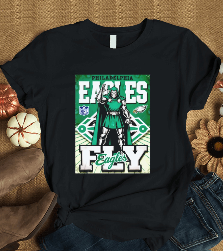 Philadelphia Eagles Doctor Doom NFL Fly Eagles T-Shirt