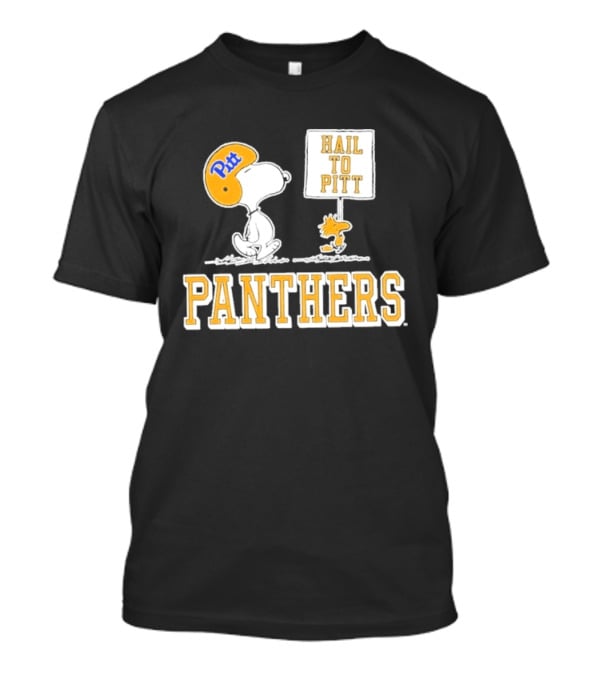 Snoopy Woodstock Hail To Pitt Panthers Peanuts Football Fan T-Shirt