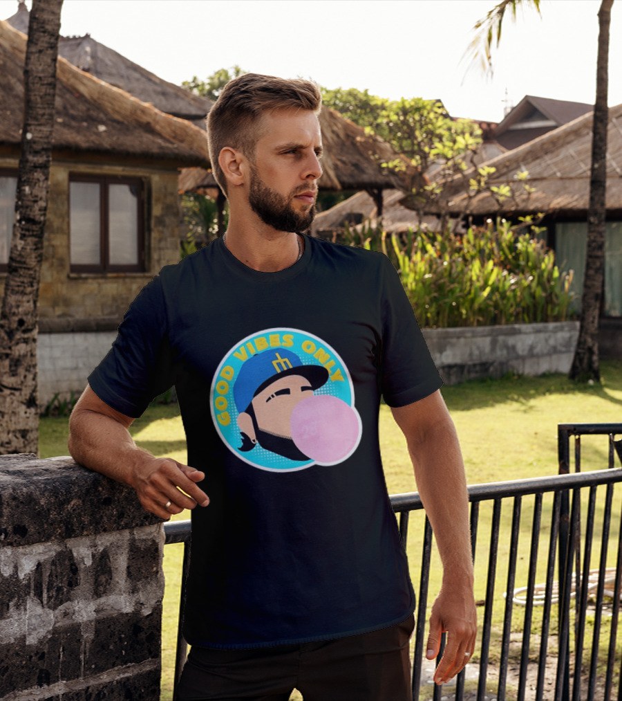 Seattle Mariners Eugenio Suarez Good Vibes Only 28 Baseball Bubblegum T-Shirt