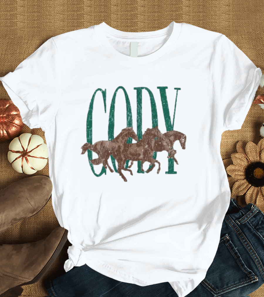 Cody Johnson Distressed Horses Country Music T-Shirt