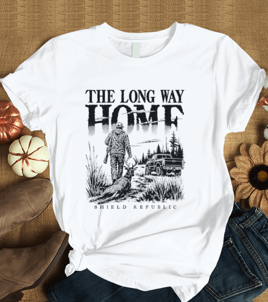 The Long Way Home Hunting Shield Republic T-Shirt