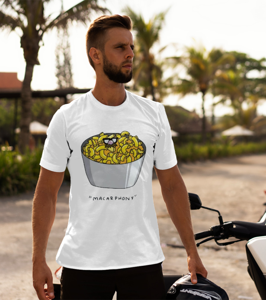 Macarphony Funny Mac And Cheese Bowl Pun T-Shirt