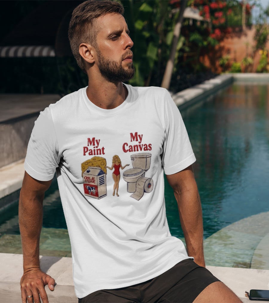 My Paint My Cheese Milk Cow Toilet Paper Humor T-Shirt