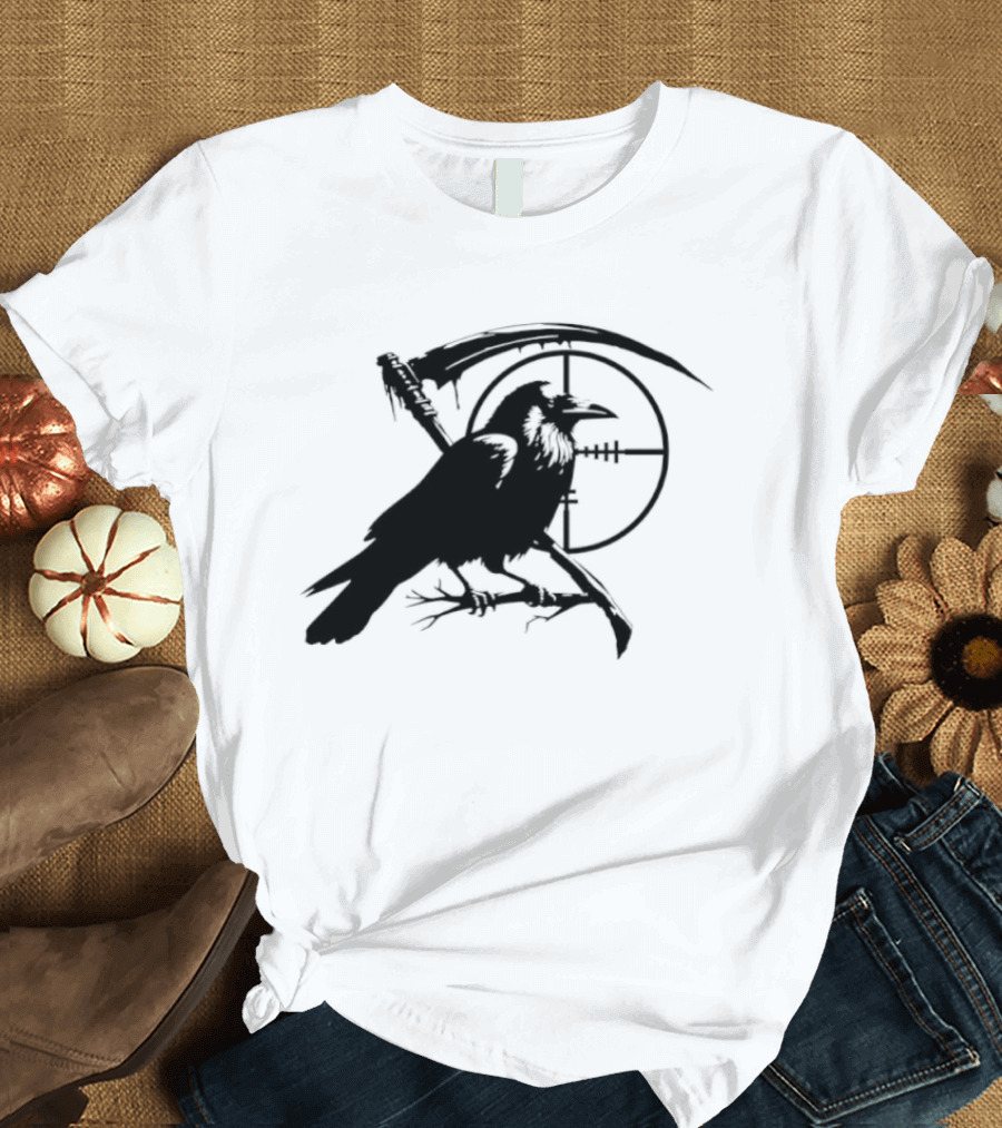 Grim Reaper Raven Sniper Scope Target T-Shirt