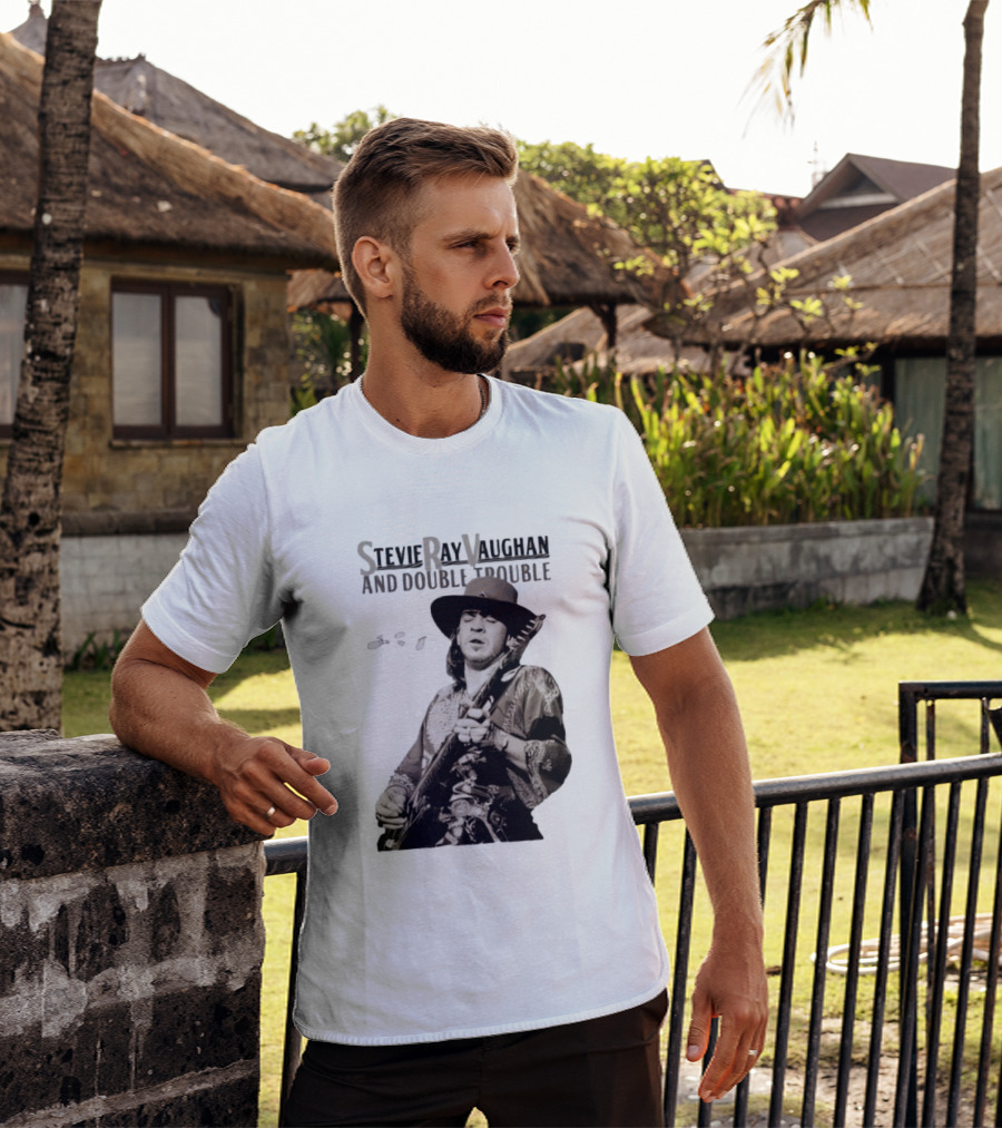 Stevie Ray Vaughan And Double Trouble Live Performance Image T-Shirt