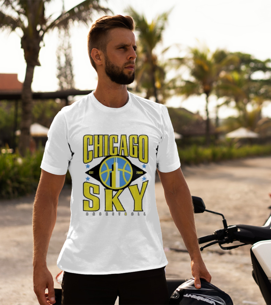 Chicago Sky Est 2006 Basketball Skyline WNBA T-Shirt
