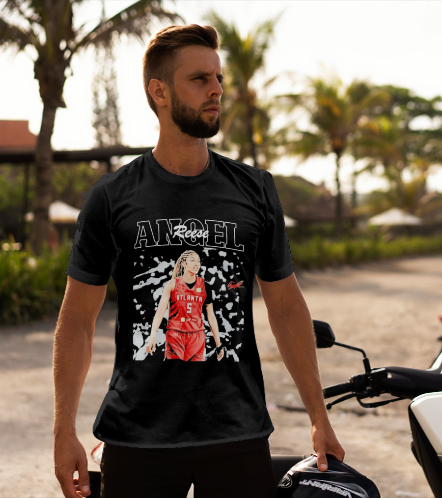 Angel Reese Atlanta No. 5 Basketball Star Burst T-Shirt