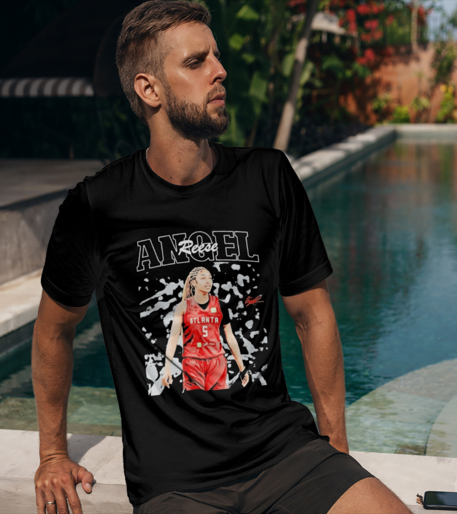 Angel Reese Atlanta No. 5 Basketball Star Burst T-Shirt
