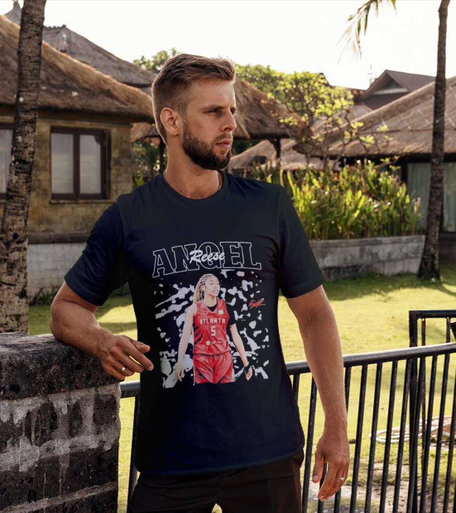 Angel Reese Atlanta No. 5 Basketball Star Burst T-Shirt