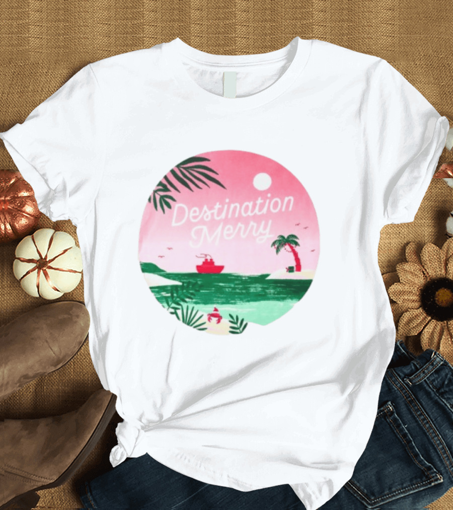 Hallmark Christmas Cruise 2026 Destination Merry White Tropical Getaway T-Shirt