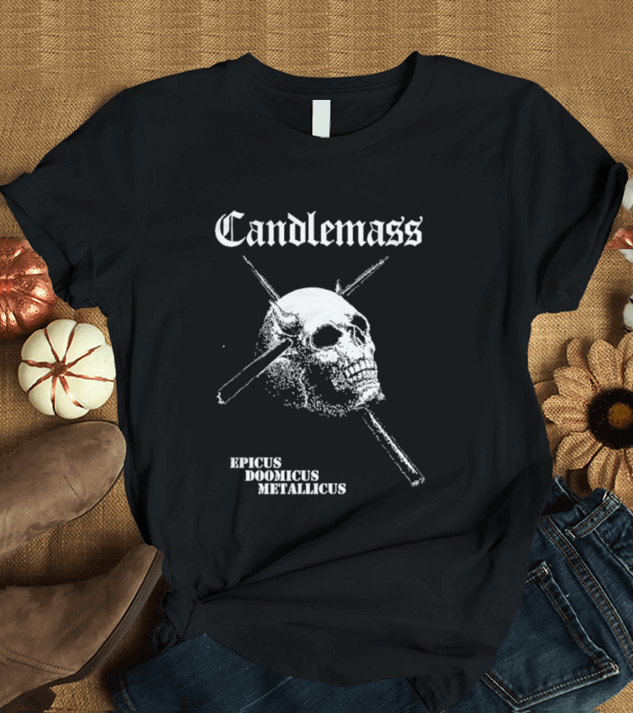 Candlemass Epicus Doomicus Metallicus Skull T-Shirt