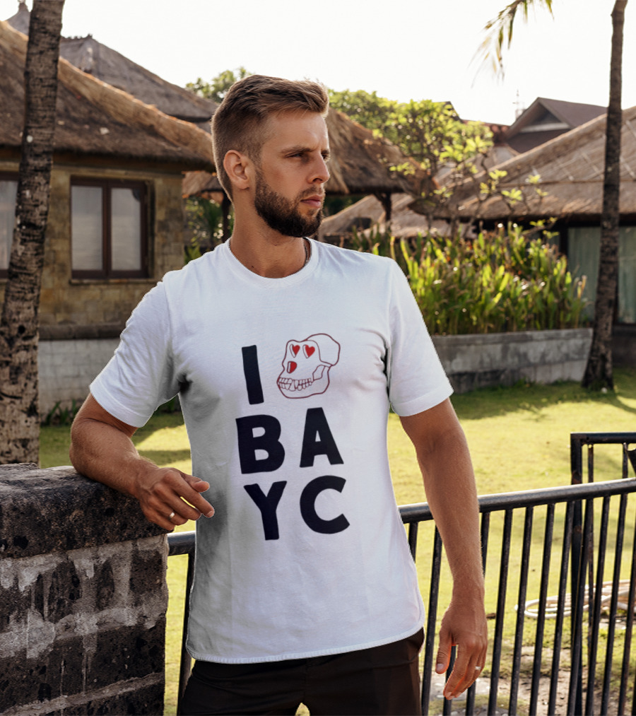 I Love BAYC I Heart Bored Ape Yacht Club NFT Crypto T-Shirt