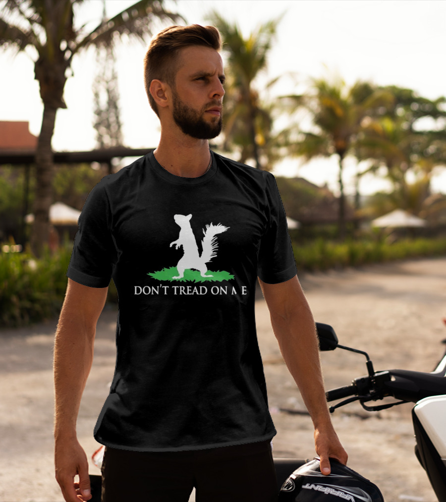 Don't Tread On Me Squirrel Gadsden Flag Missing Letter Puzzle T-Shirt