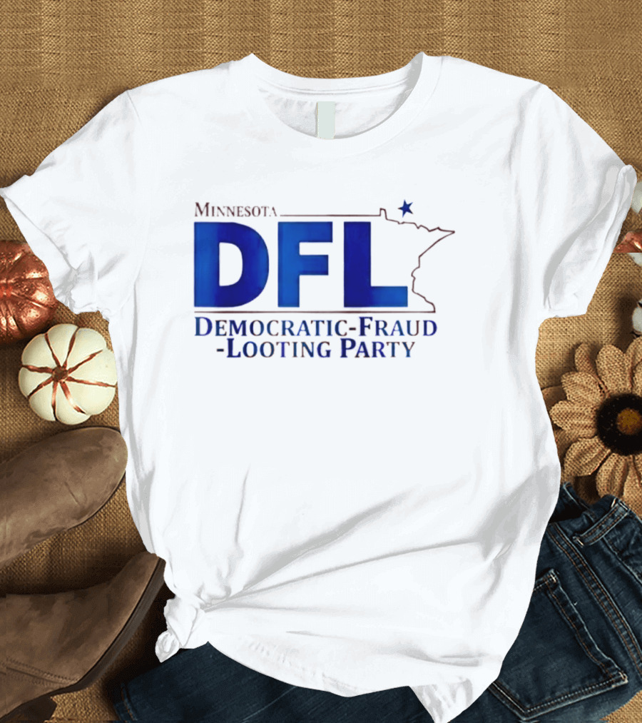 Minnesota DFL Democratic Fraud Looting Party Map Star T-Shirt