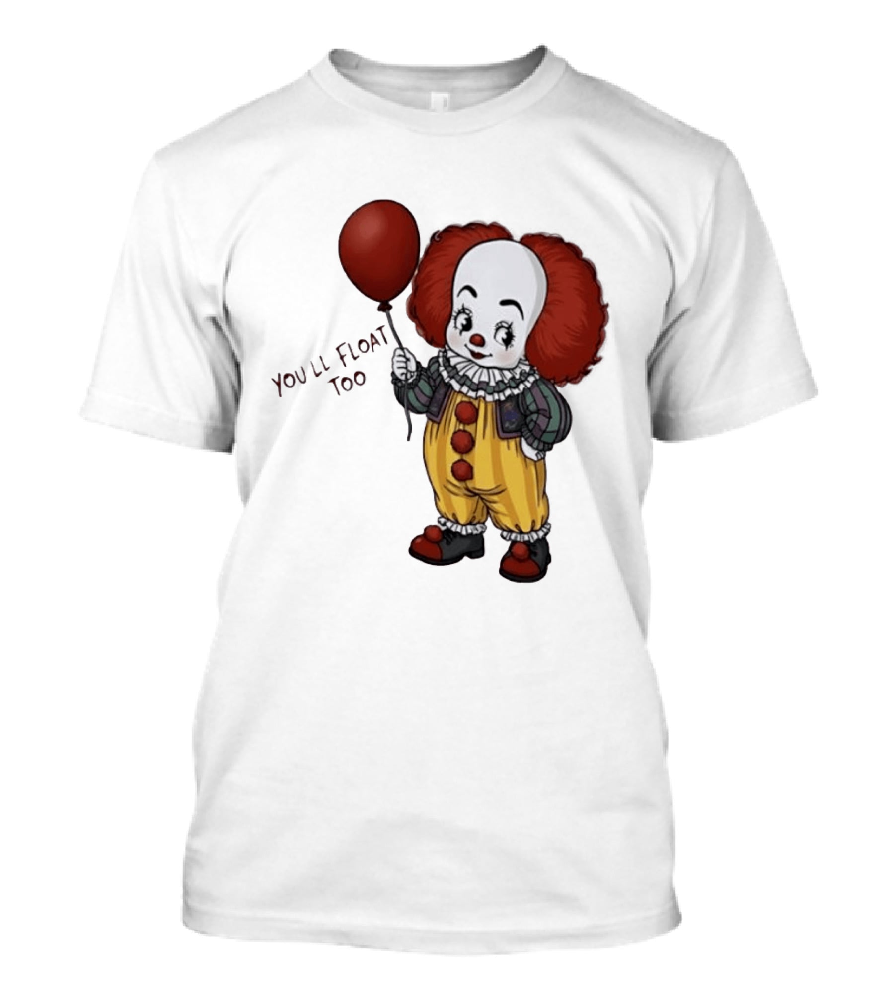Pennywise Clown You'll Float Too Red Balloon T-Shirt