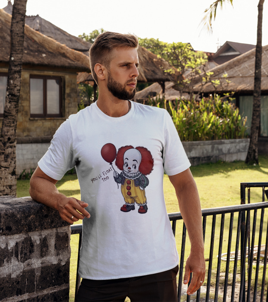 Pennywise Clown You'll Float Too Red Balloon T-Shirt