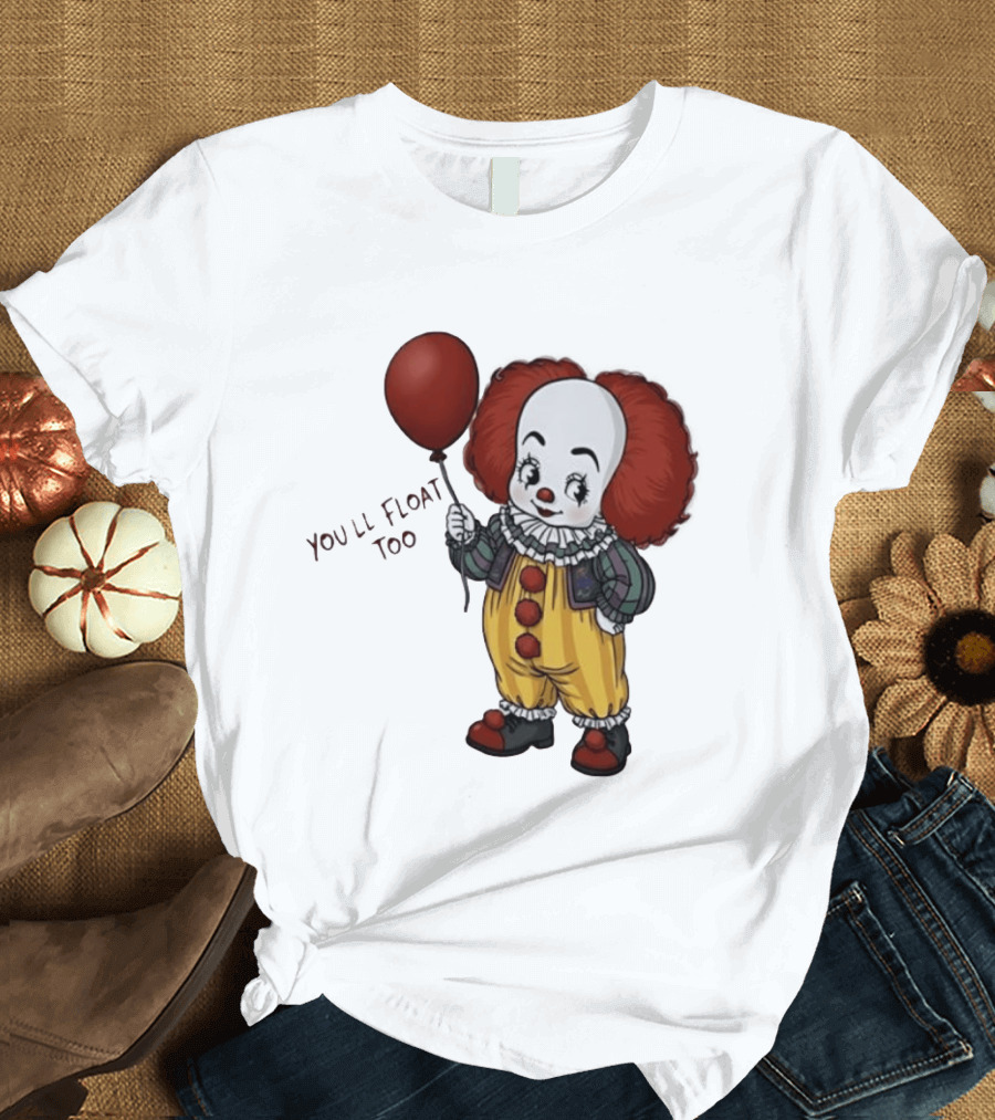 Pennywise Clown You'll Float Too Red Balloon T-Shirt