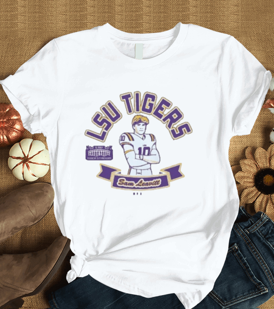 LSU Tigers Sam Leavitt ESPN College Gameday Football T-Shirt