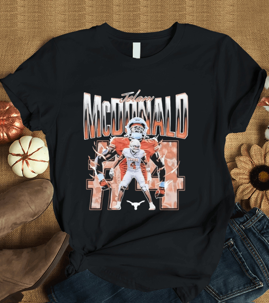 Jelani McDonald Texas Longhorns Football 44 T-Shirt