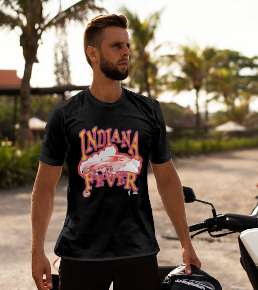 Indiana Fever Car Sketch Design WNBA Team Spirit T-Shirt