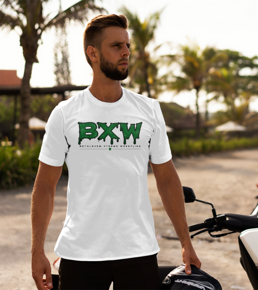 Bethlehem Xtreme Wrestling BXW Dripping Green Letters T-Shirt